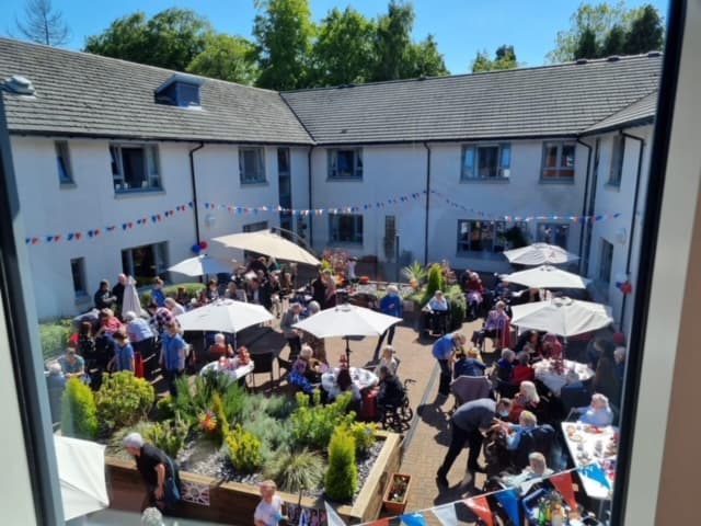 Residents Enjoying the Jubilee Party in The Garden